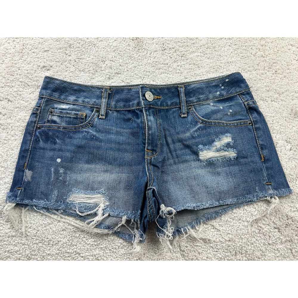 Aeropostale Women's Denim Shorts Size 5/6 Distressed Frayed Hem
